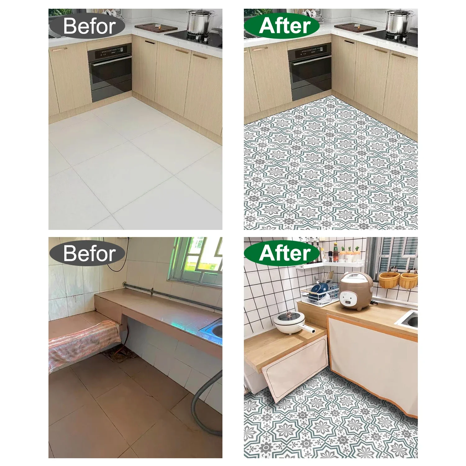 6PCS/Set Tile Stickers 20cmx20cm - Image 4