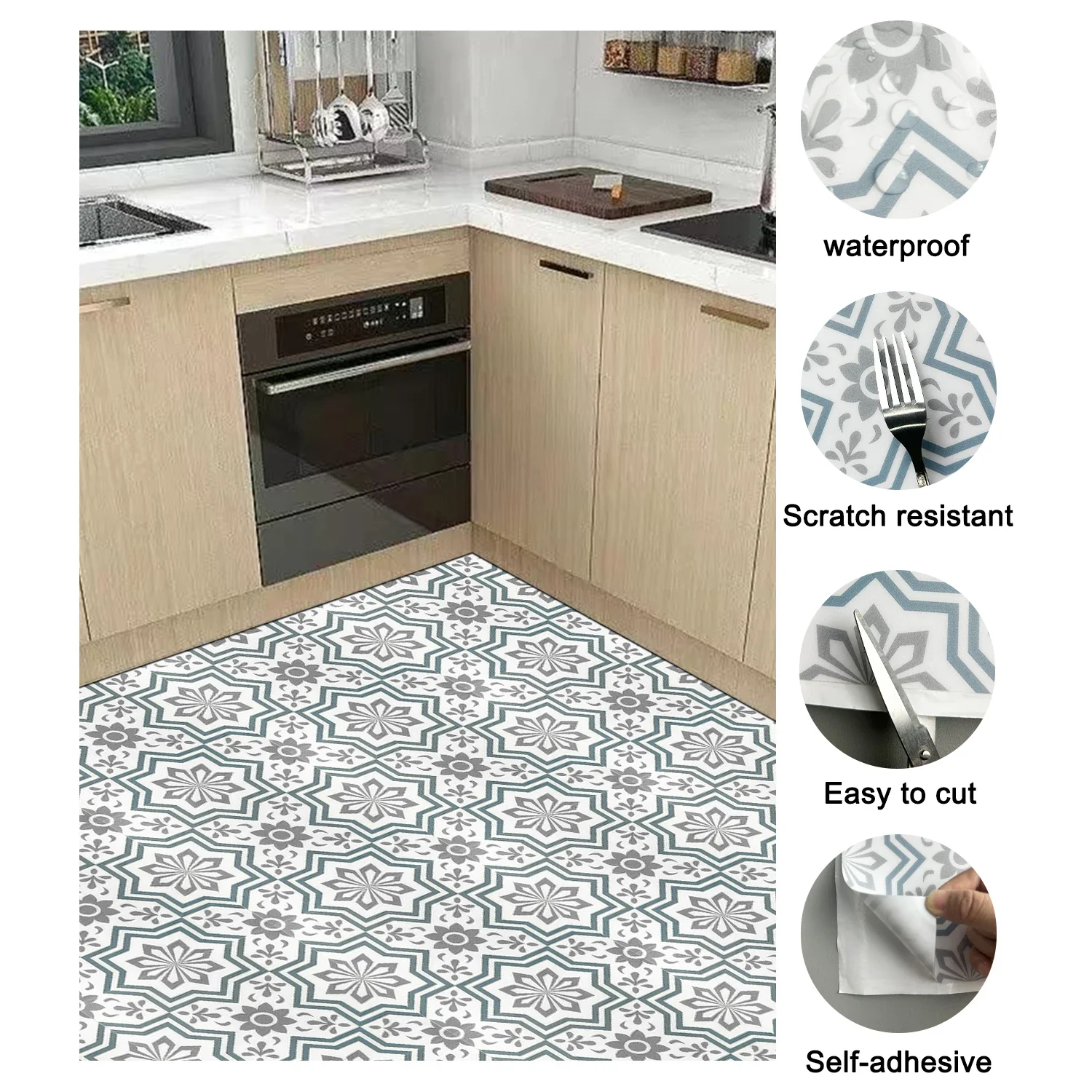 6PCS/Set Tile Stickers 20cmx20cm - Image 5