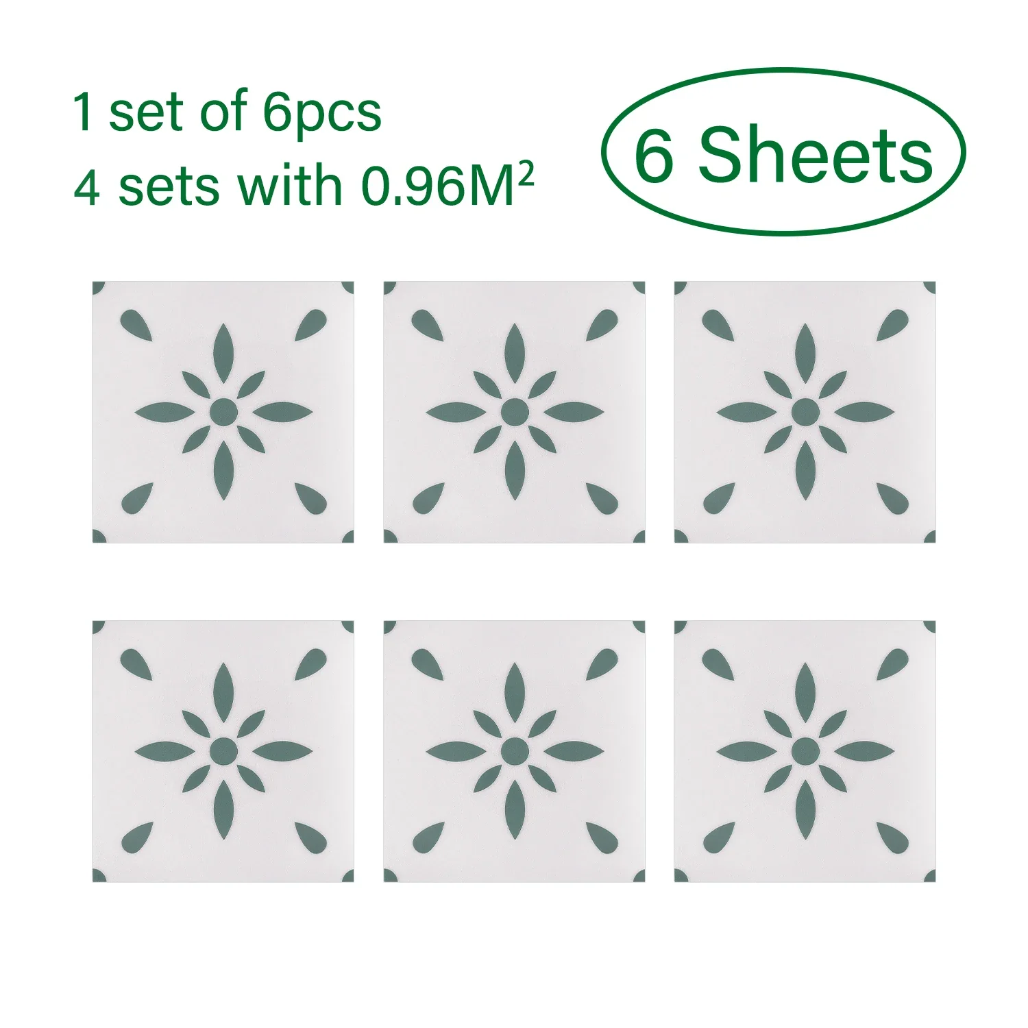 6PCS/Set Tile Stickers 20cmx20cm - Image 7