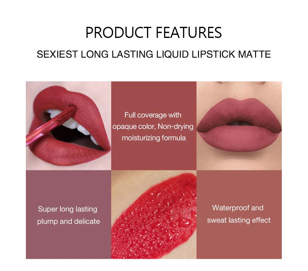 6PCS/Set Velvet Matte Lipstick - Image 9