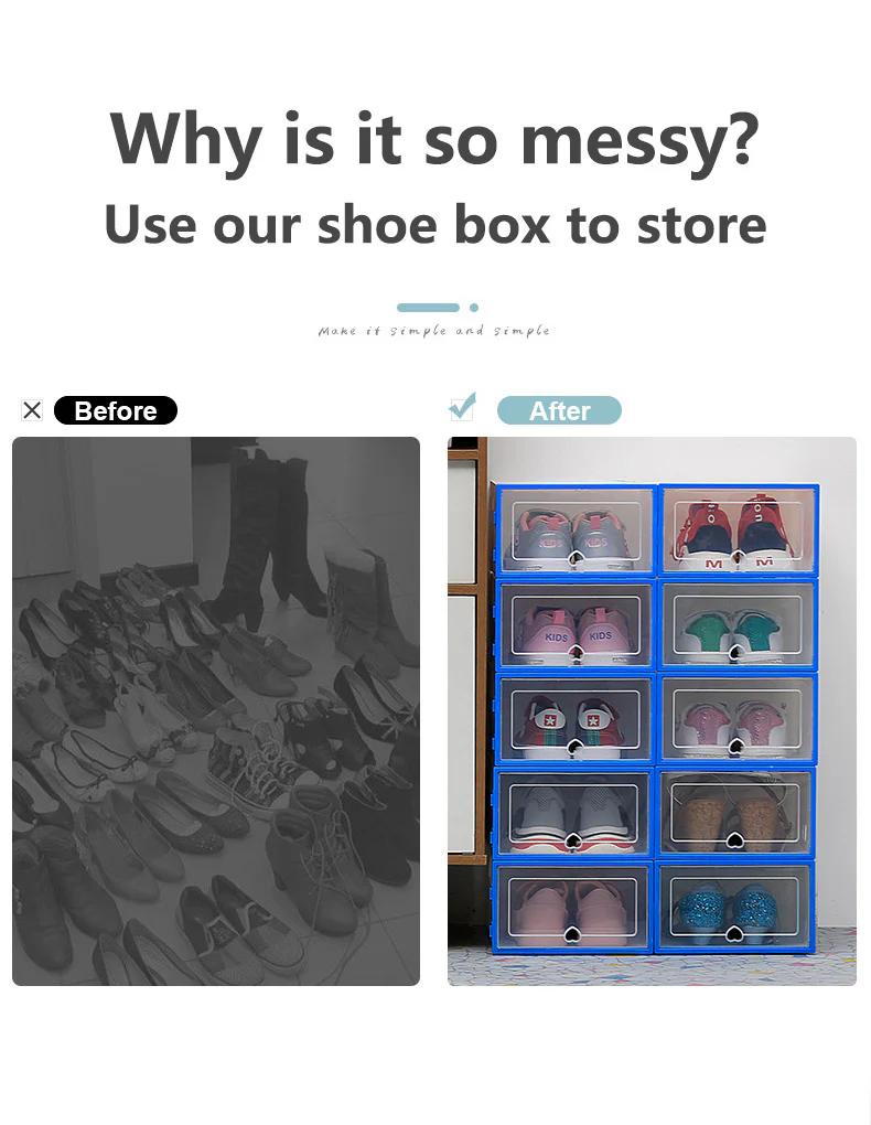 6PCS Transparent Shoe Box - Image 11