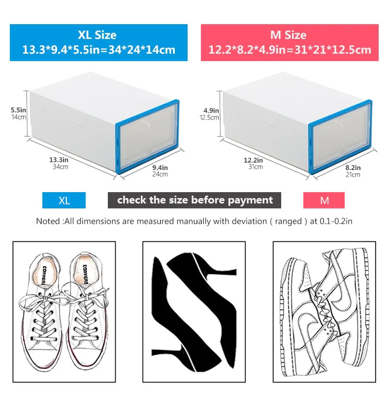 6PCS Transparent Shoe Box - Image 6