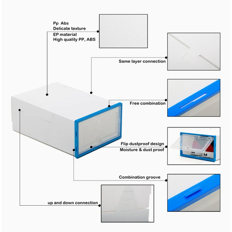 6PCS Transparent Shoe Box - Image 8