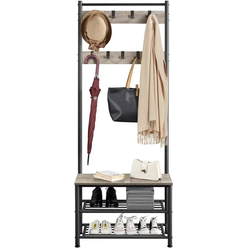 73" Metal Hall Bench Rack - Image 3