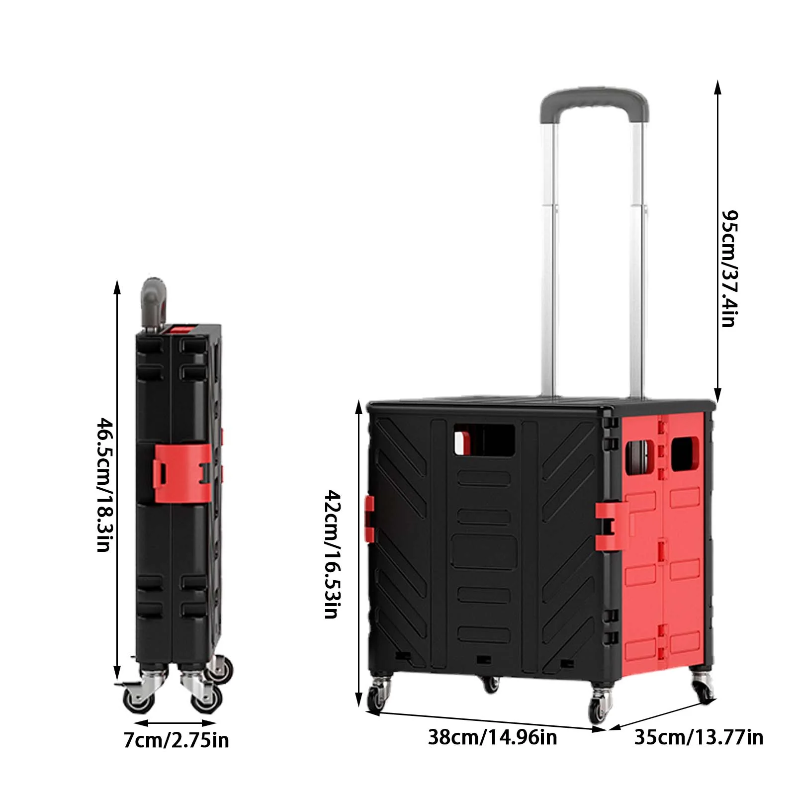 75L Portable Shopping Cart Trolley - Image 26