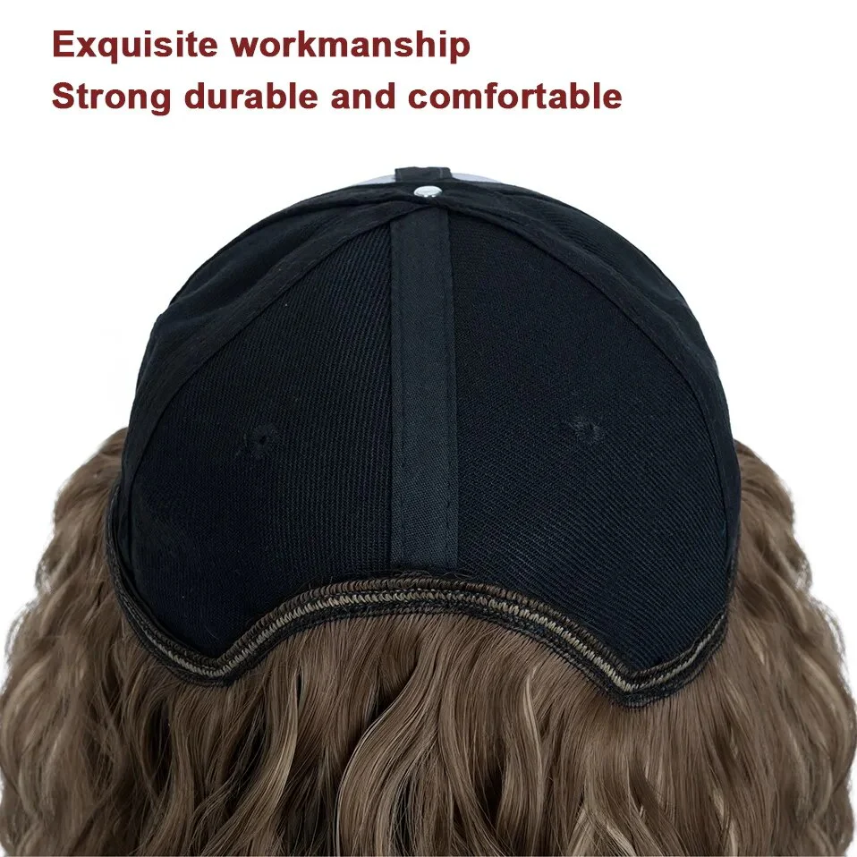 8 Inches Wavy Hair Wig Baseball Cap - Image 6