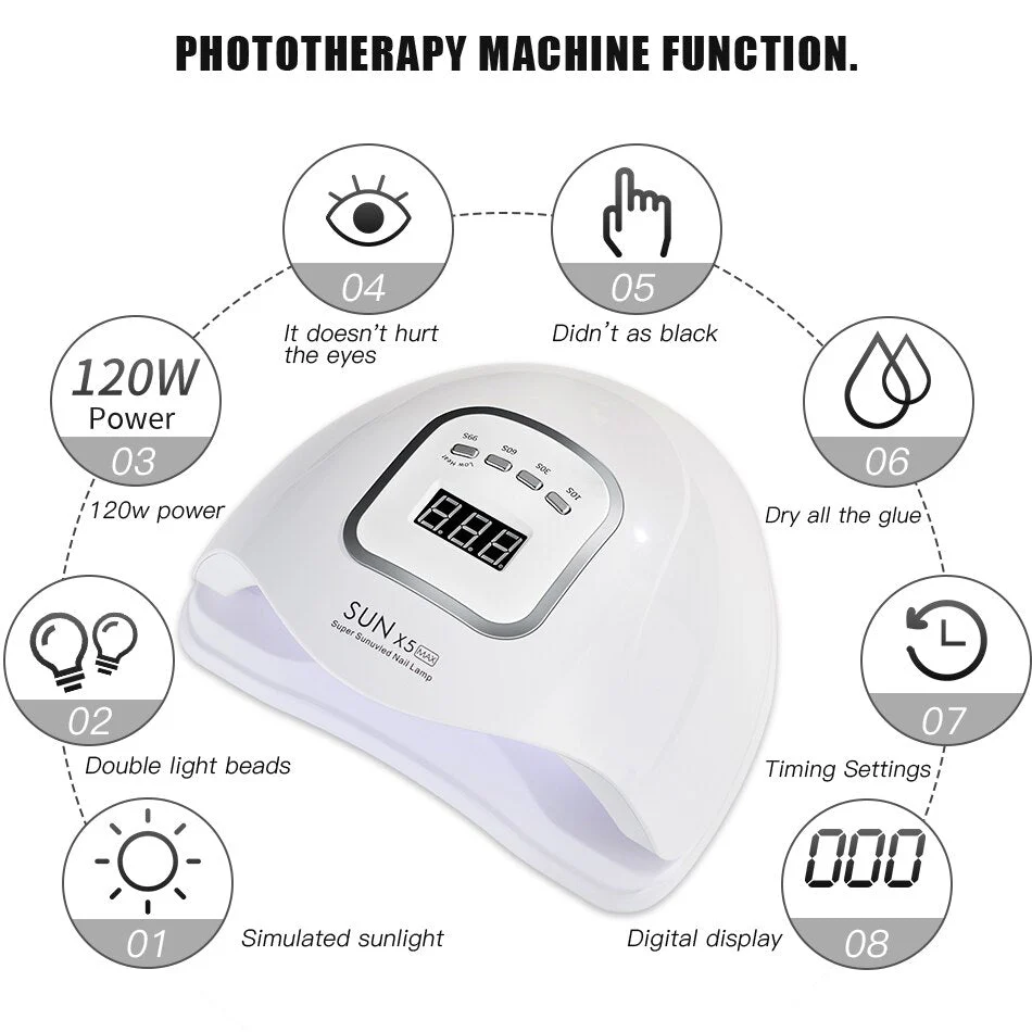 80W Sun X5MAX Nail Dryer - Image 9