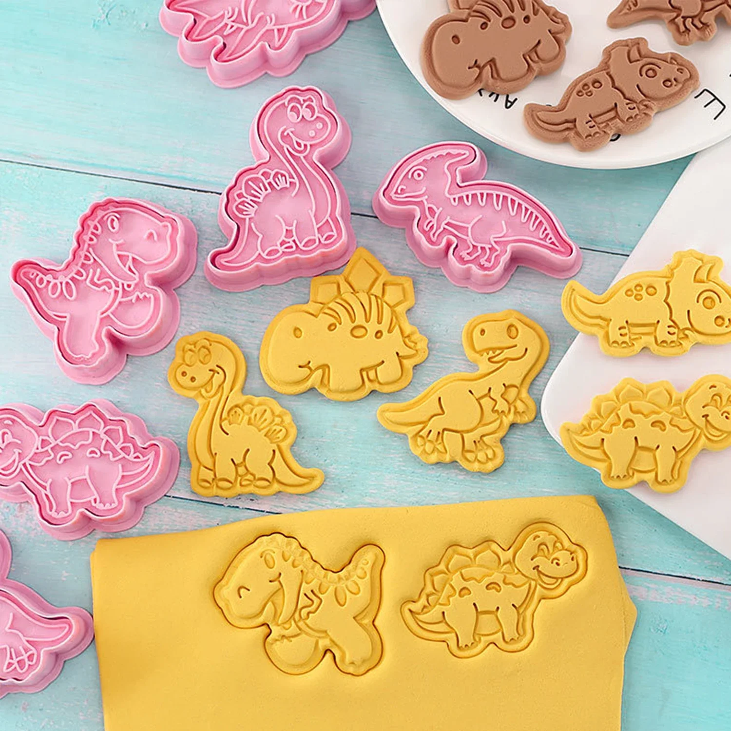 8PCS Dinosaur Cookie Mold Cutter - Image 3