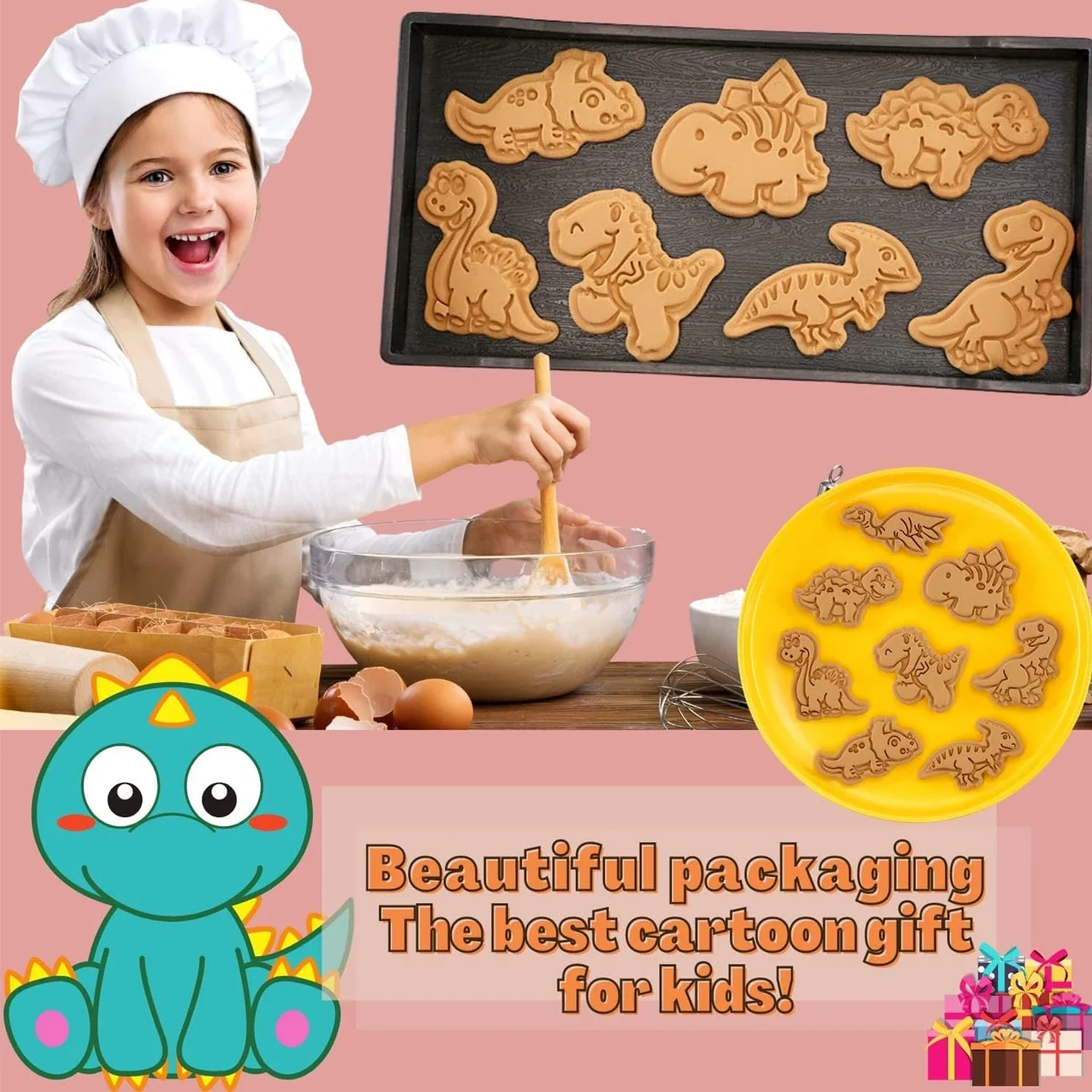 8PCS Dinosaur Cookie Mold Cutter - Image 6