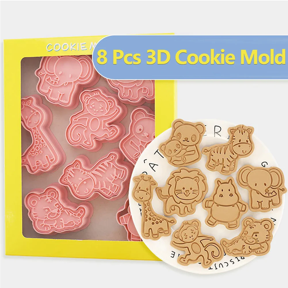 8PCS Funny Zoo Cookie Cutters - Image 4