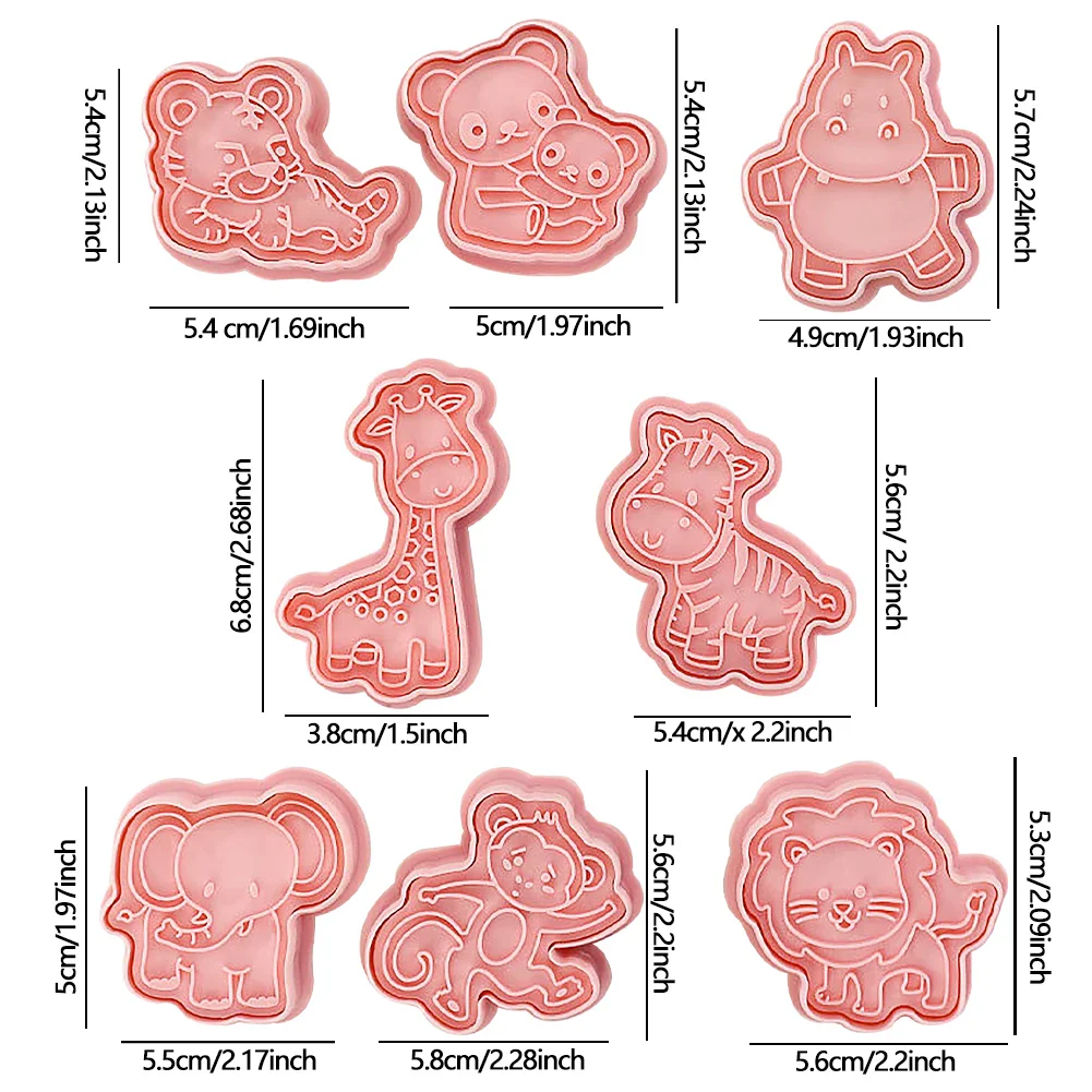 8PCS Funny Zoo Cookie Cutters - Image 6