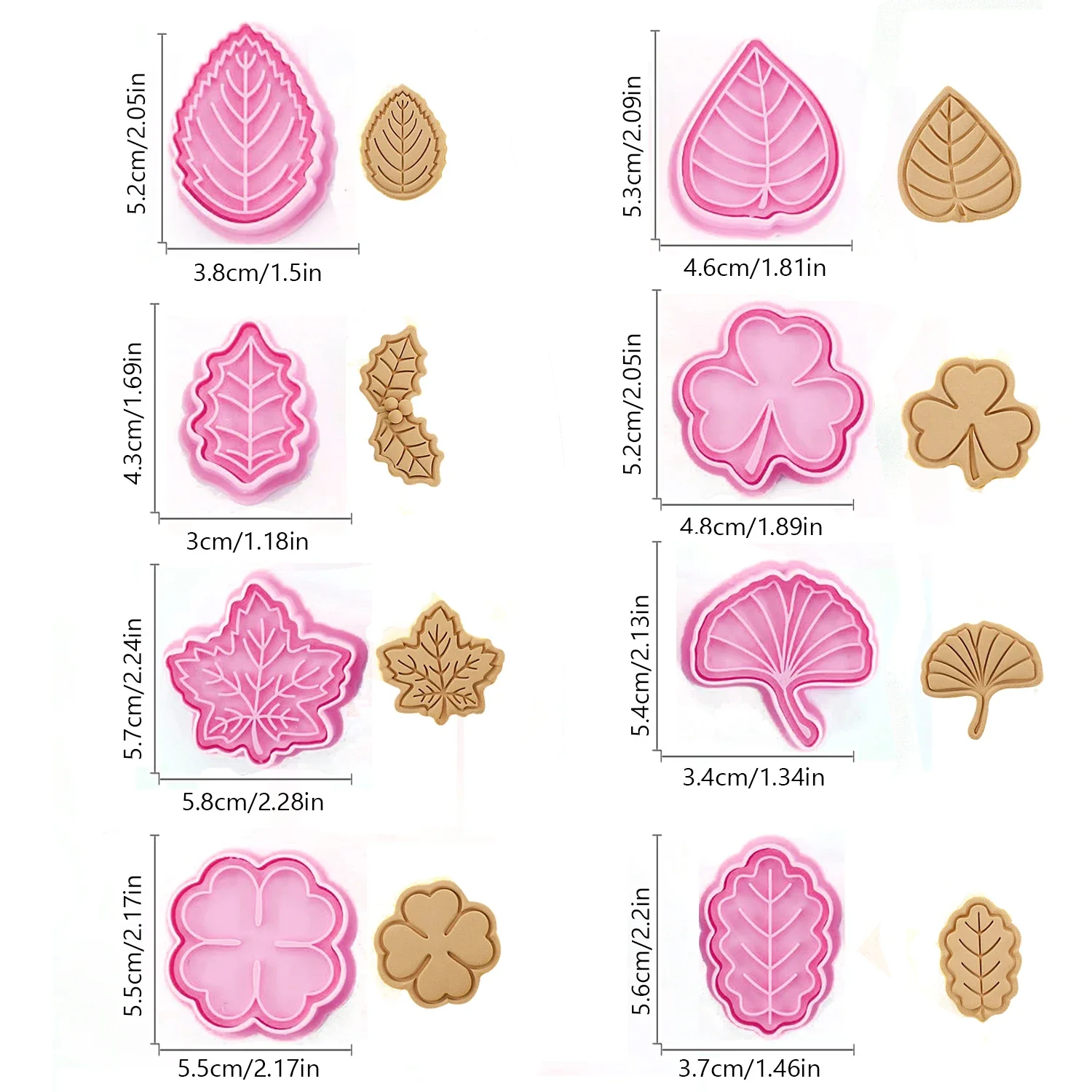 8PCS Leaf Cookies Mold Cutter - Image 3