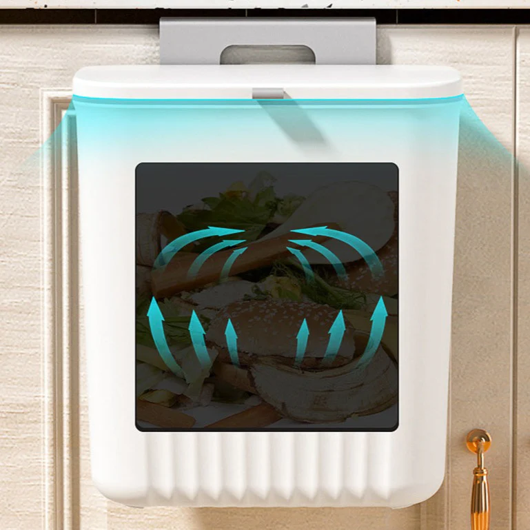 9L Sliding Lid Hanging Trash Can - Image 13