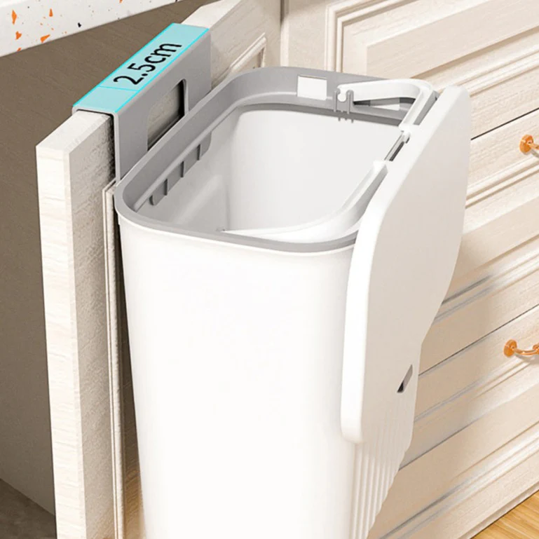 9L Sliding Lid Hanging Trash Can - Image 15