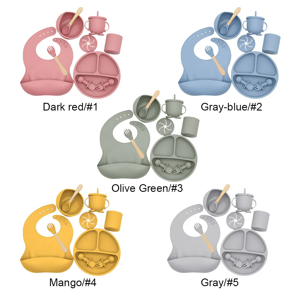 9PCS/Set Baby Silicone Tableware - Image 13