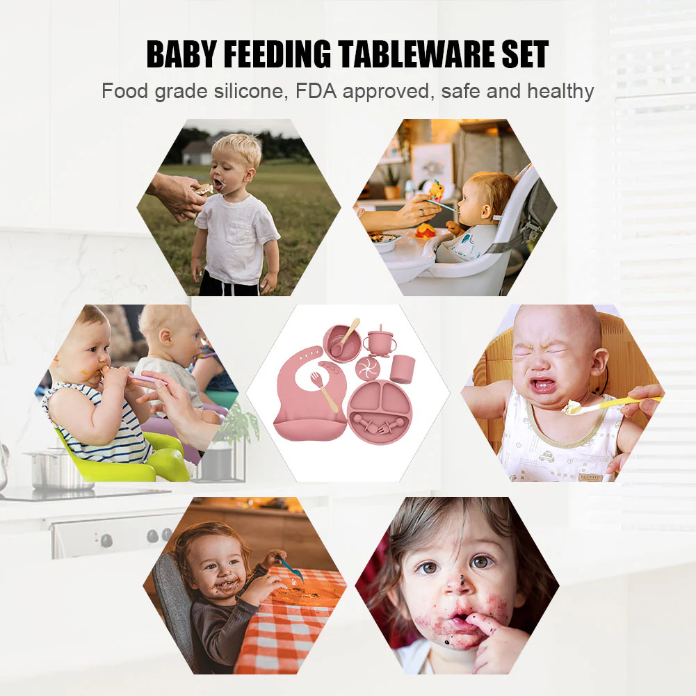 9PCS/Set Baby Silicone Tableware - Image 17