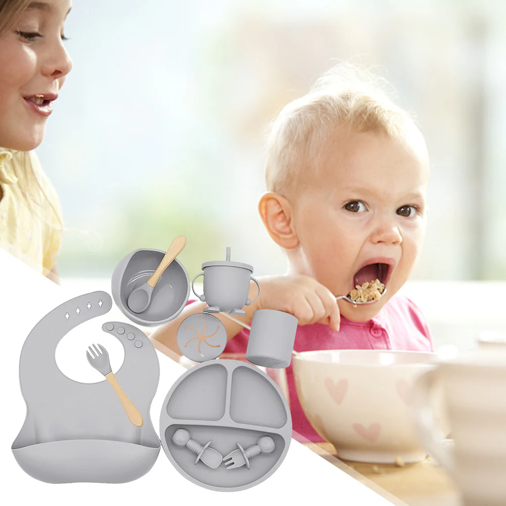 9PCS/Set Baby Silicone Tableware - Image 18
