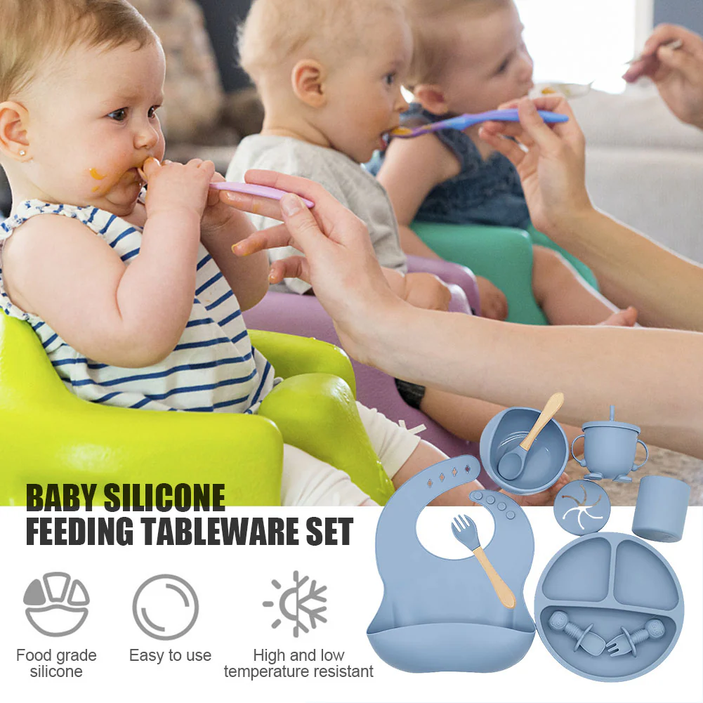 9PCS/Set Baby Silicone Tableware - Image 7