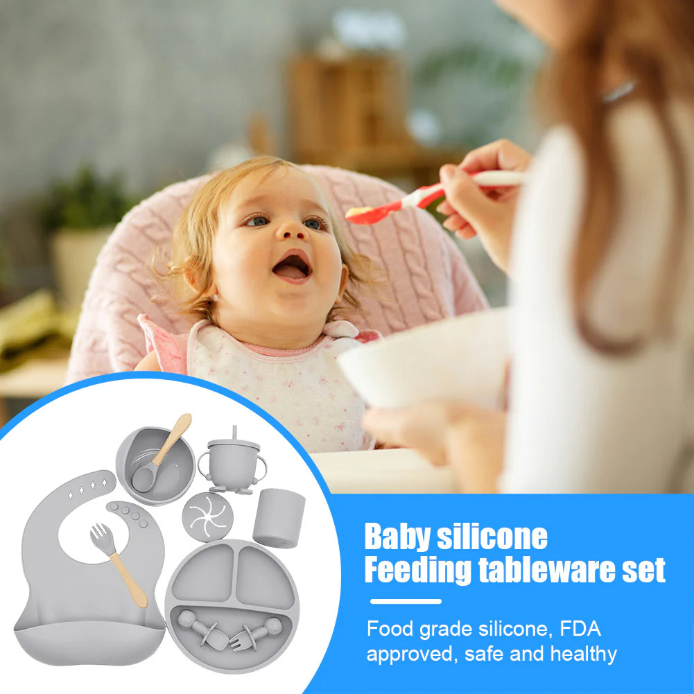 9PCS/Set Baby Silicone Tableware - Image 8