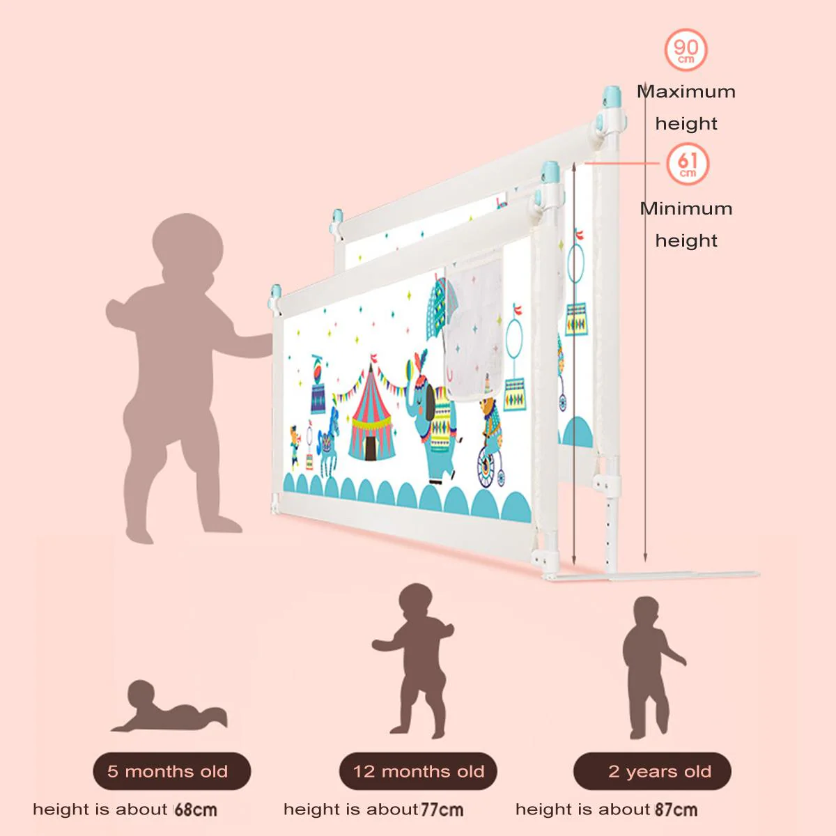 Adjustable Baby Bed Fence Rail - Image 15
