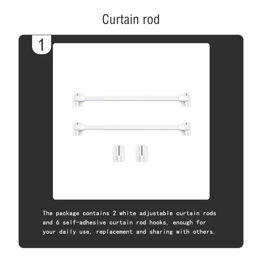 Adjustable Curtain Rod Set - Image 3