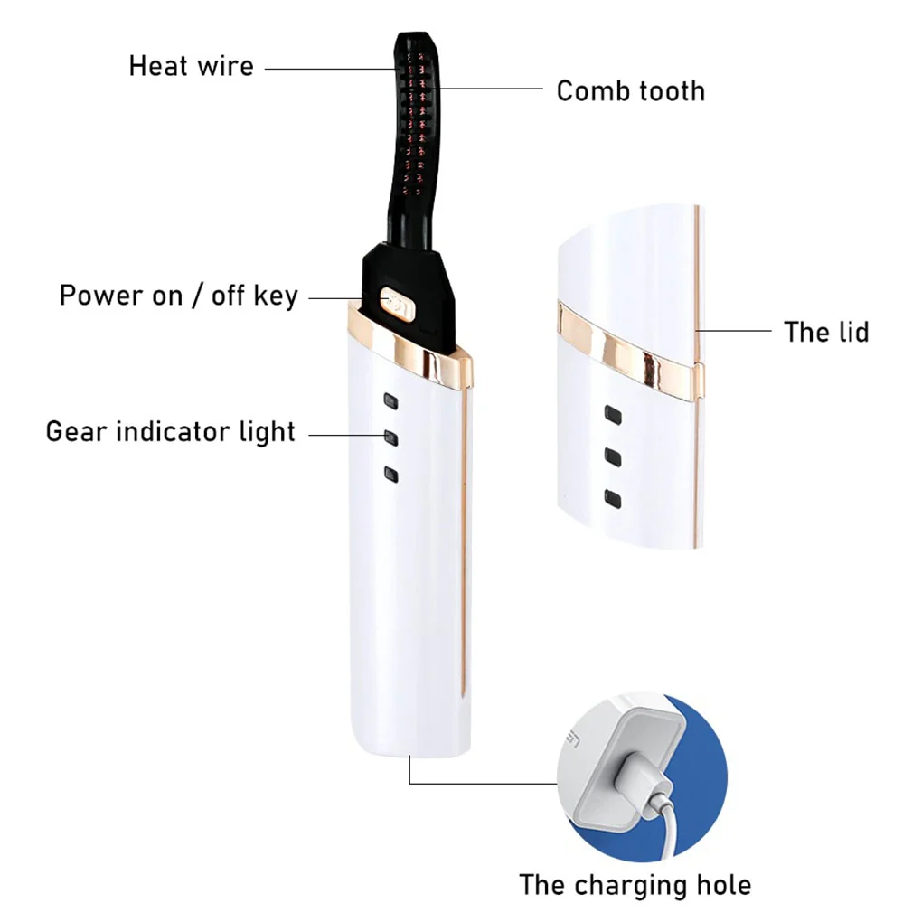 Adjustable Heating Eyelash Curler - Image 4