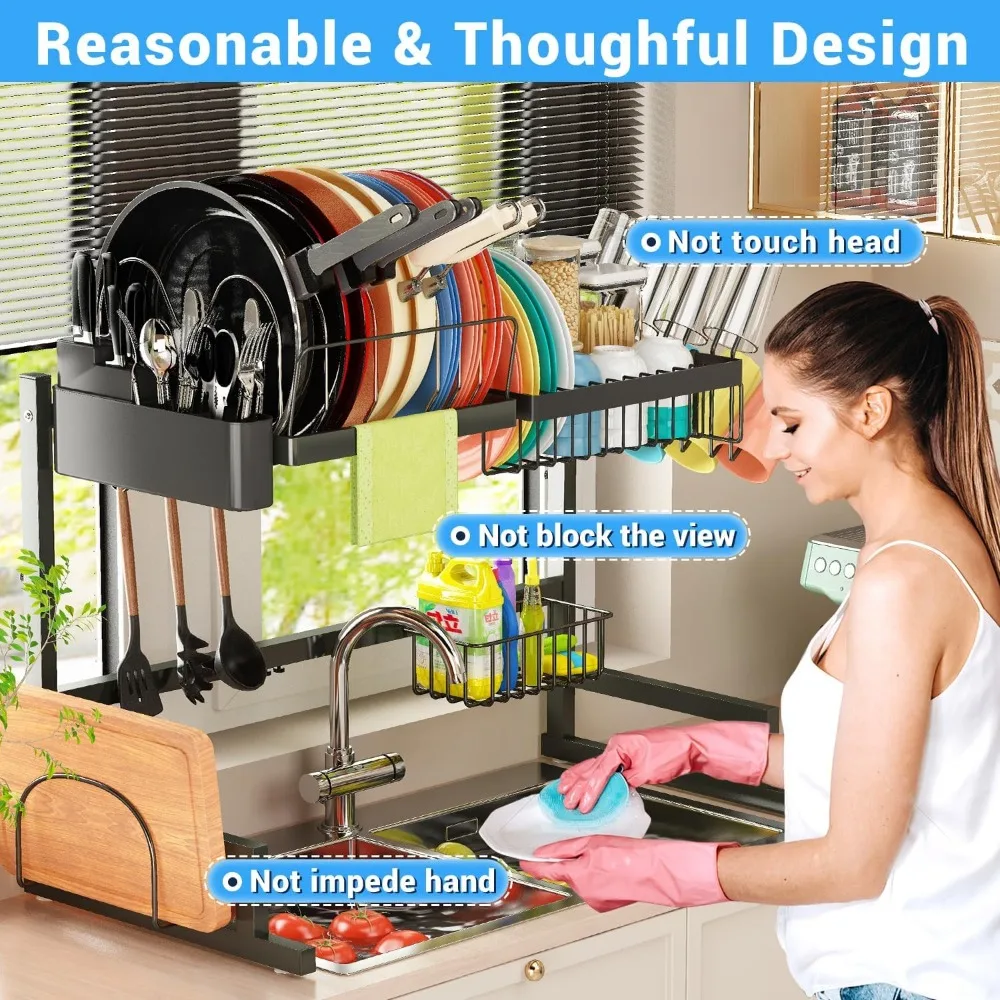 Adjustable Over The Sink Dish Rack - Image 11