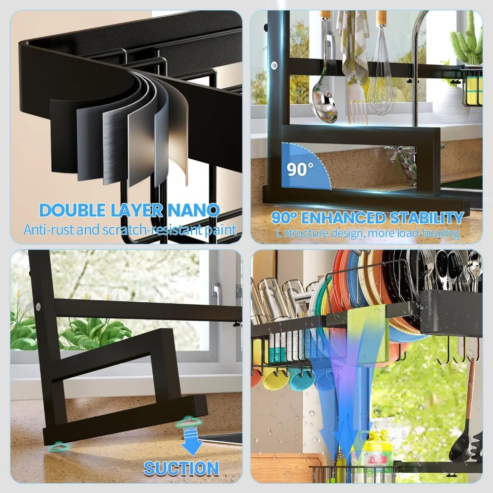 Adjustable Over The Sink Dish Rack - Image 9