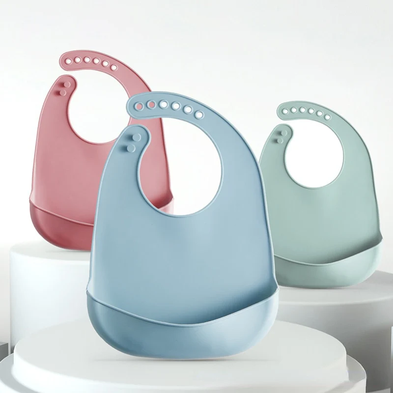 Adjustable Waterproof Soft Siliocone Baby Bib - Image 11