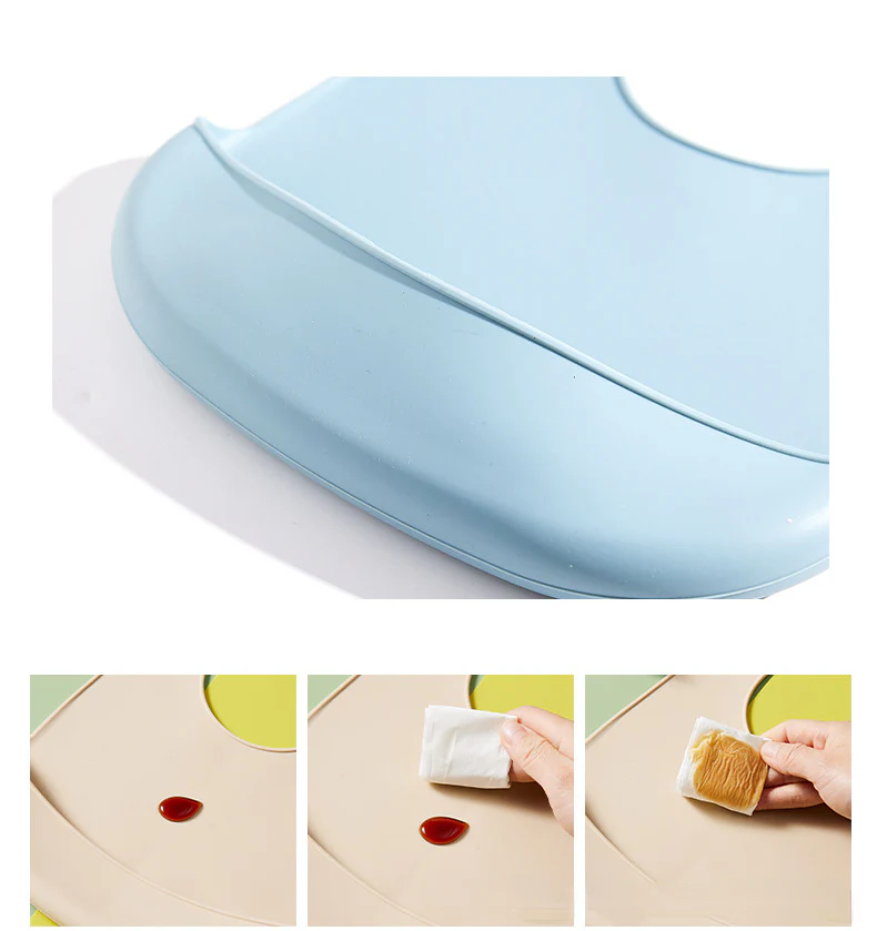 Adjustable Waterproof Soft Siliocone Baby Bib - Image 12