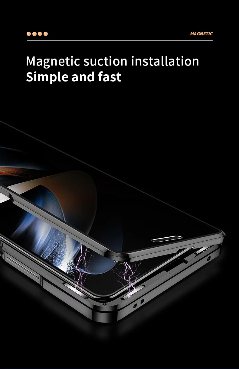 Alloy Metal Frame Full Cover Phone Protector For Samsung Galaxy Z Fold - Image 17