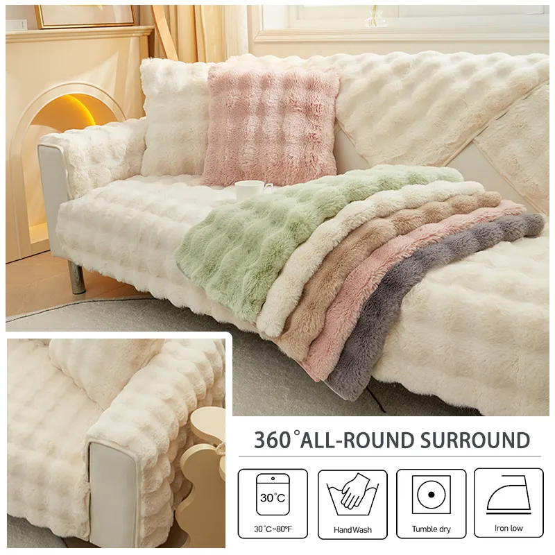 Anti-Slip Plush Sofa Cover - Image 5