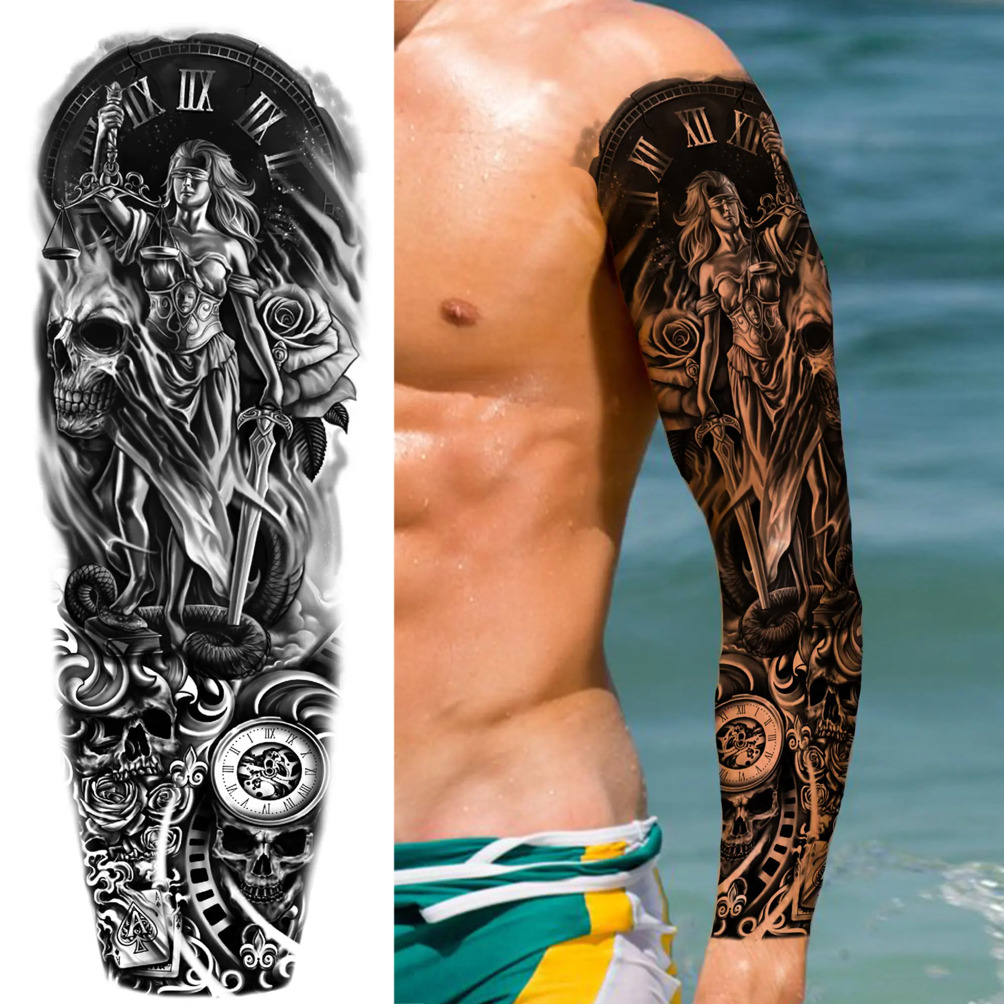 Arm Sleeve Temporary Tattoos - Image 16