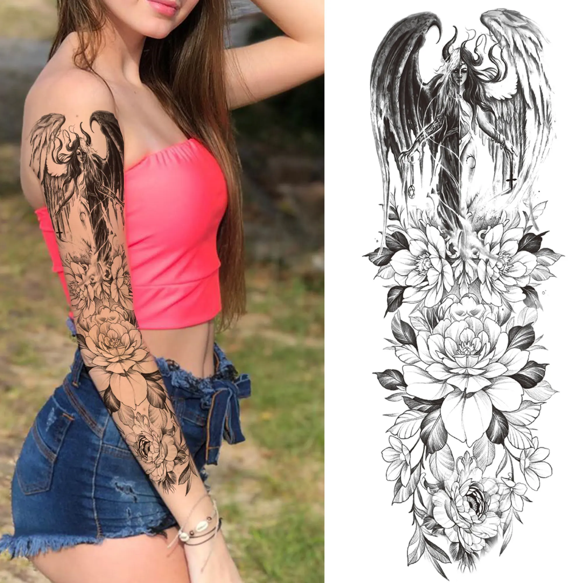 Arm Sleeve Temporary Tattoos - Image 17