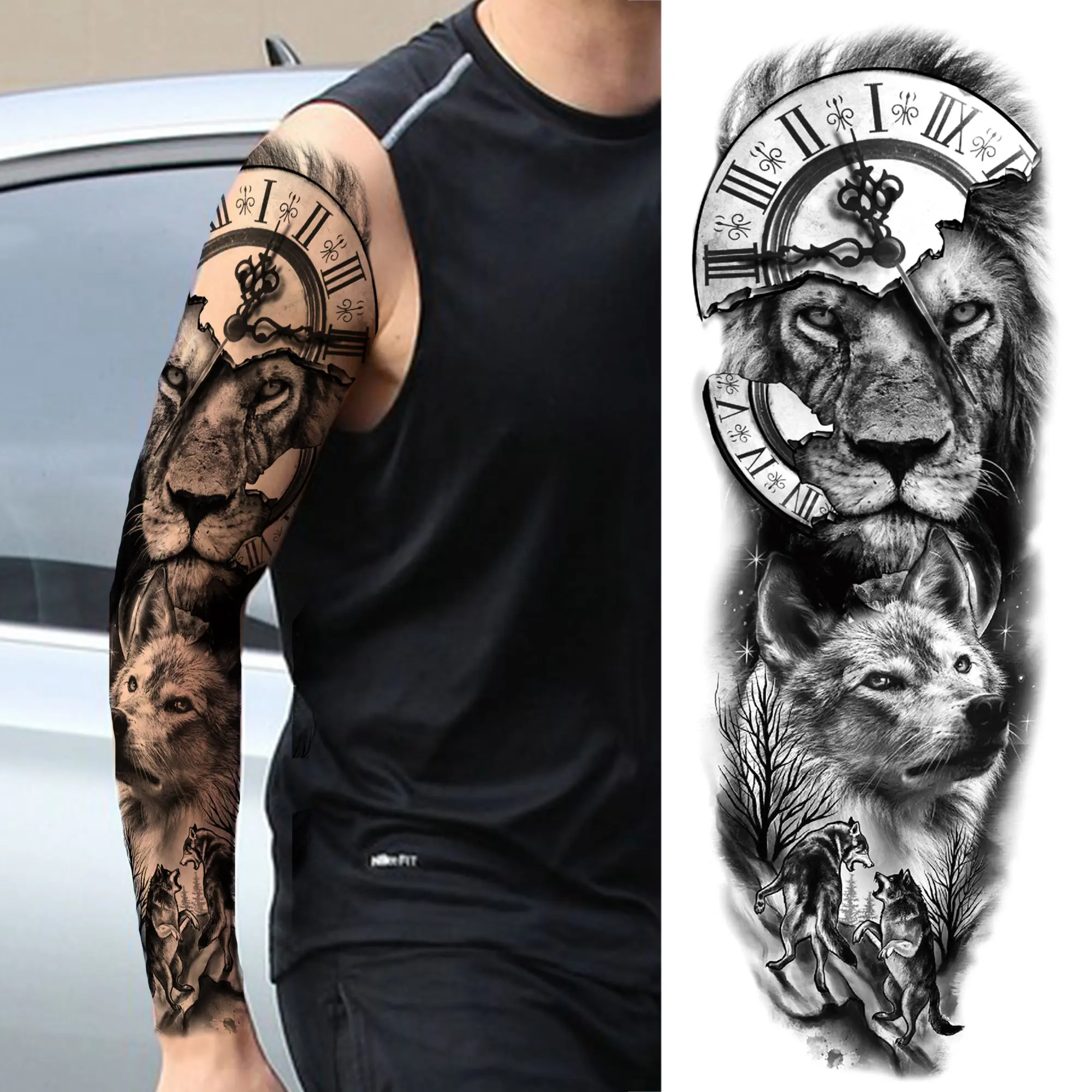 Arm Sleeve Temporary Tattoos - Image 19