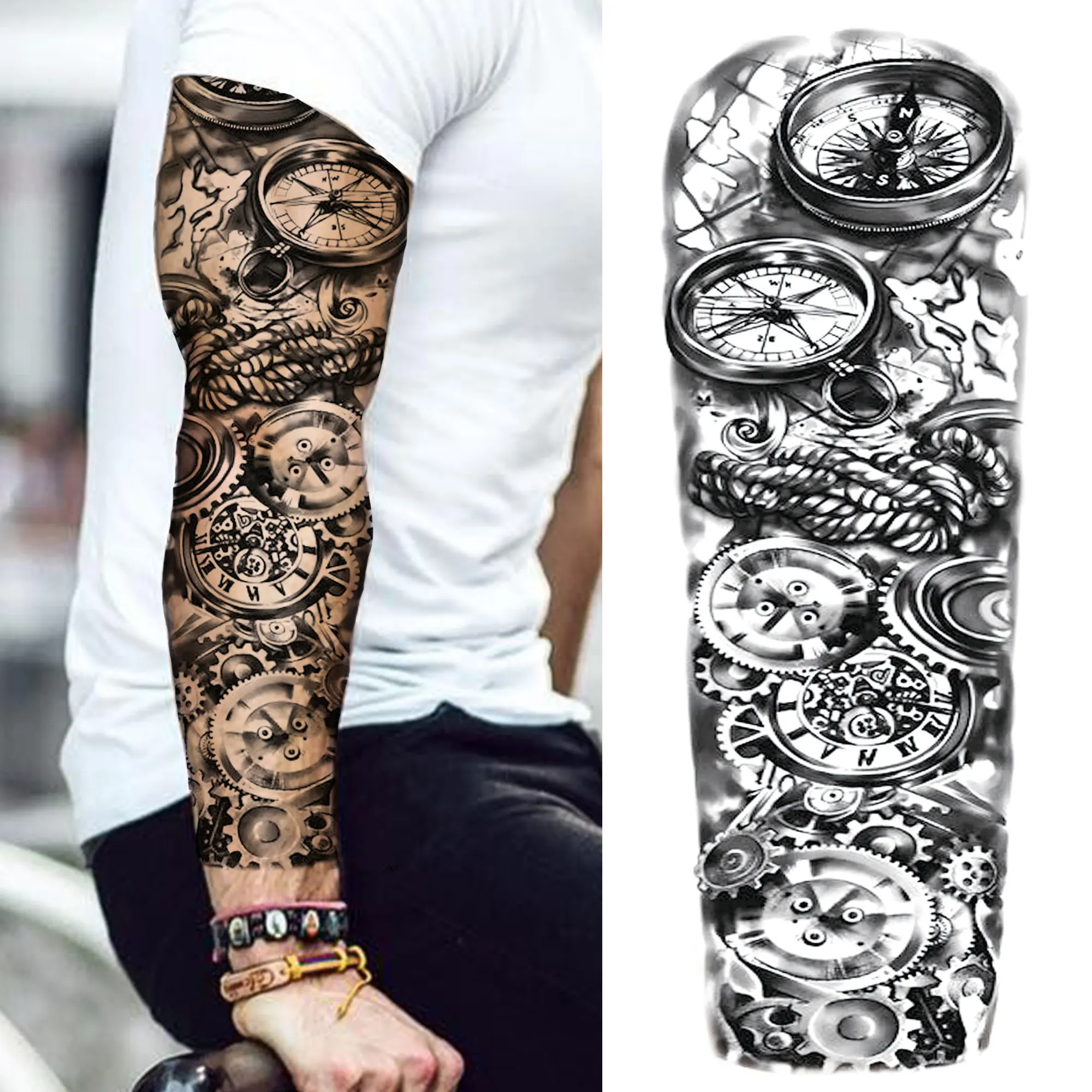 Arm Sleeve Temporary Tattoos - Image 20