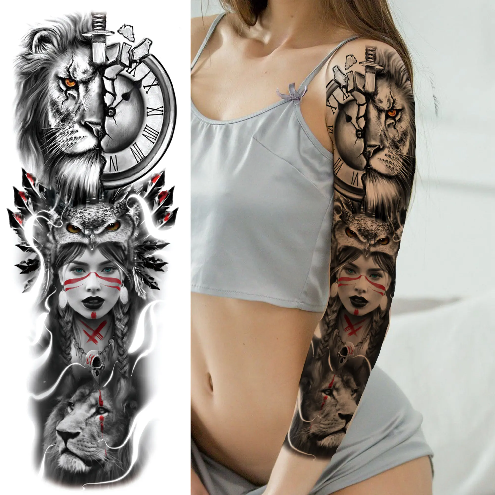 Arm Sleeve Temporary Tattoos - Image 21
