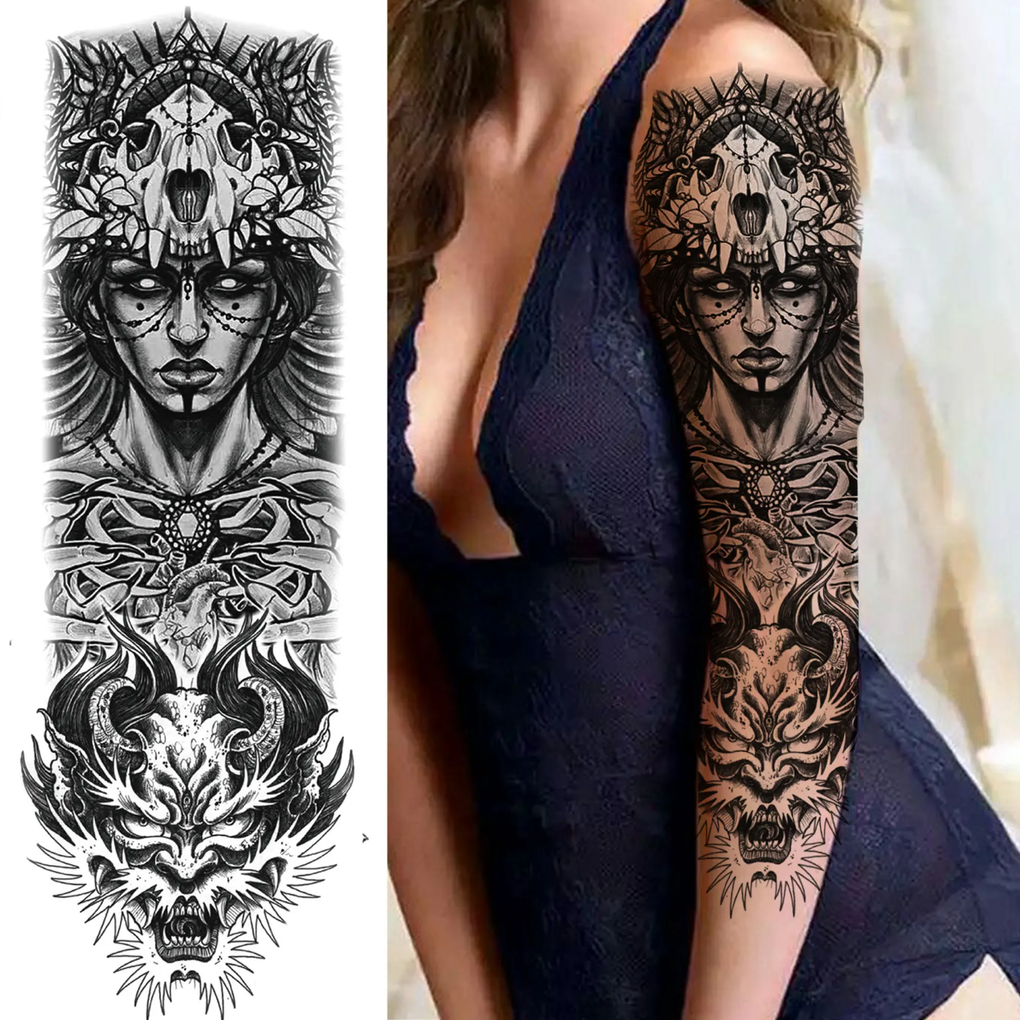 Arm Sleeve Temporary Tattoos - Image 24