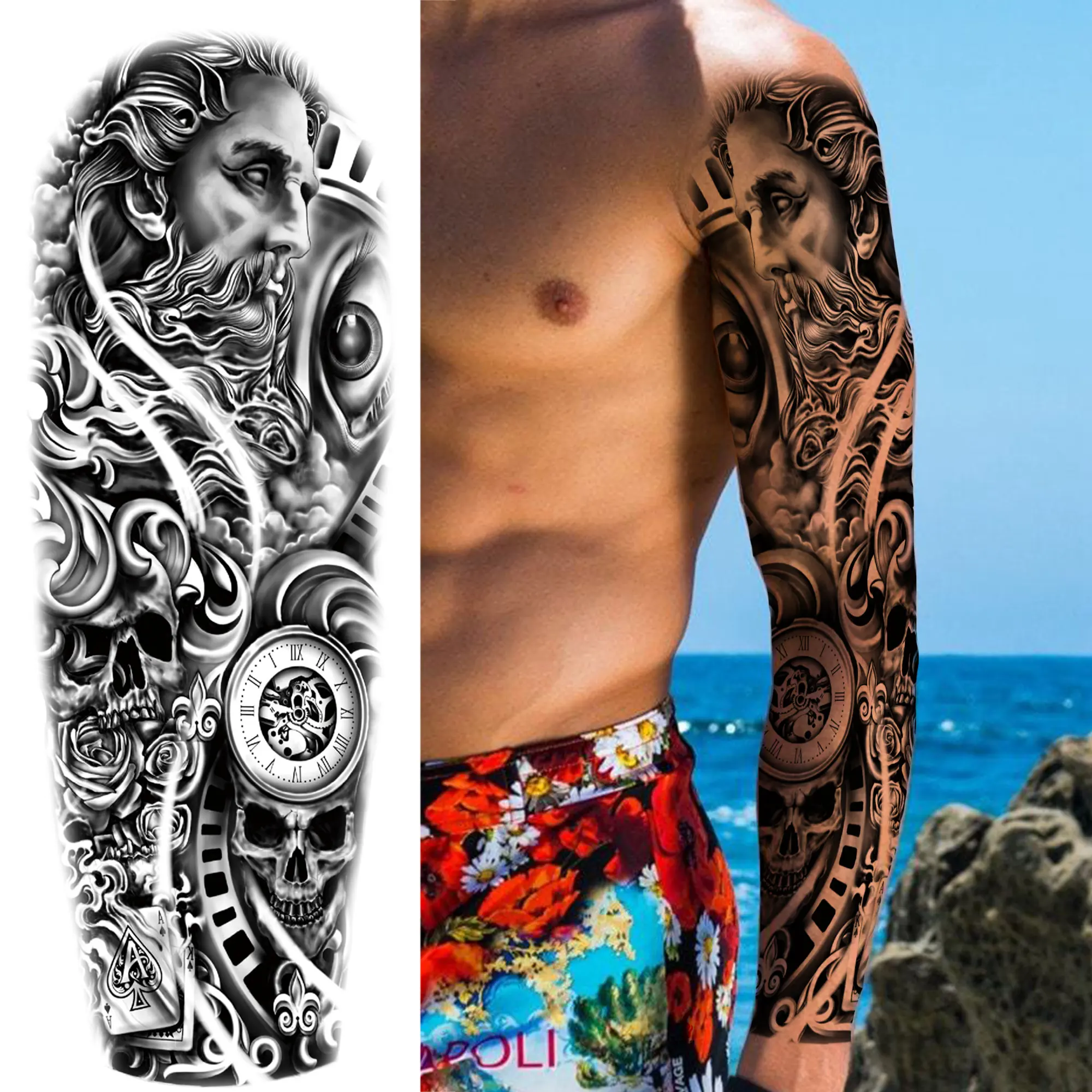 Arm Sleeve Temporary Tattoos - Image 7