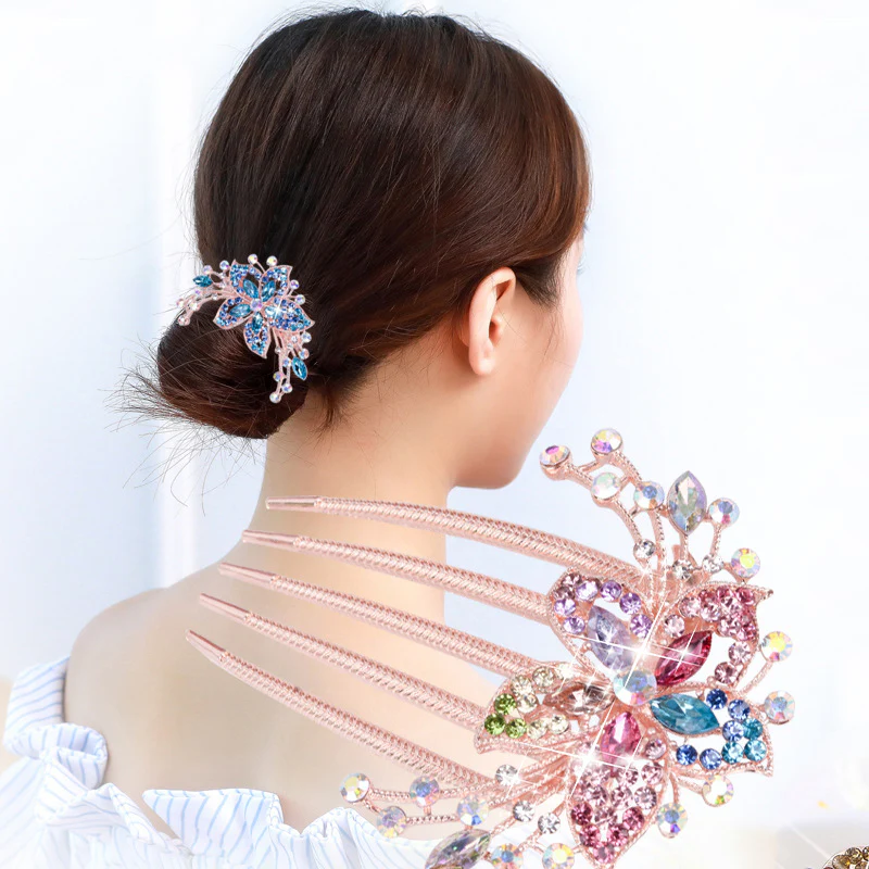 Austrian Rhinestone Hair Comb Pin - Image 15
