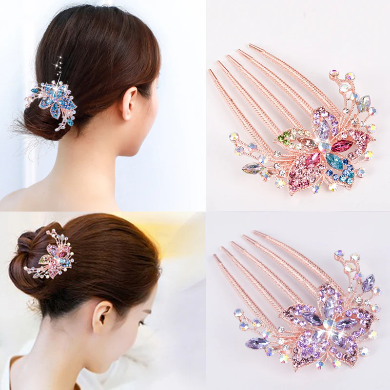 Austrian Rhinestone Hair Comb Pin - Image 22