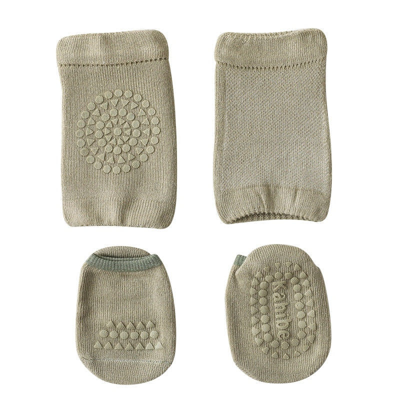 Baby Anti-slip Knee Pads Socks Set - Image 3