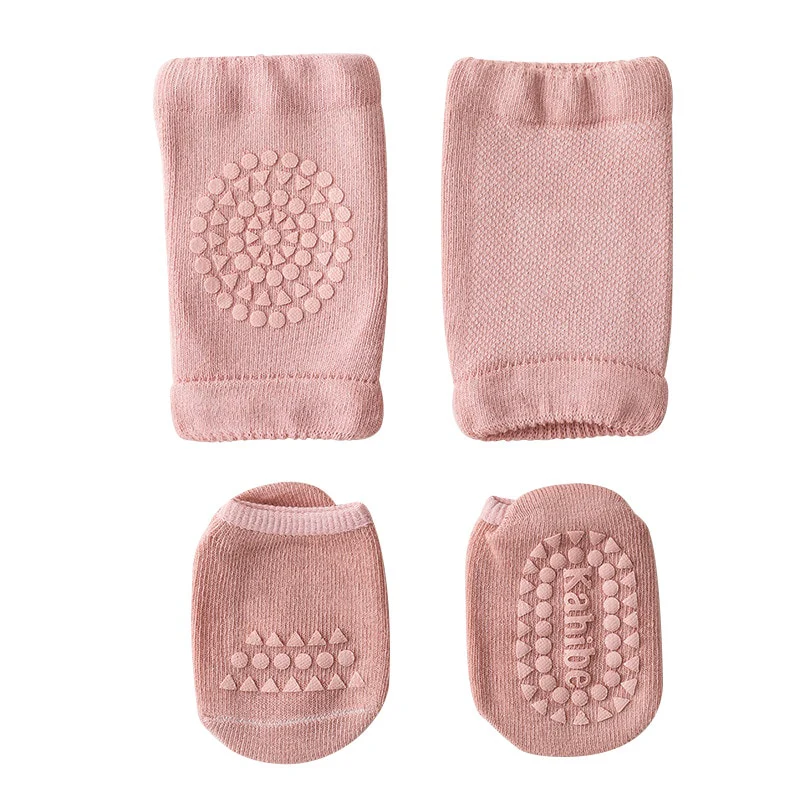 Baby Anti-slip Knee Pads Socks Set - Image 5