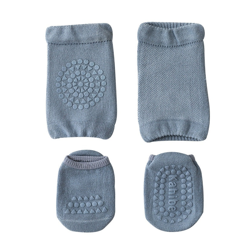 Baby Anti-slip Knee Pads Socks Set - Image 6