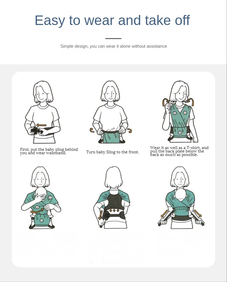 Baby Carrier Sling Wrap Belt - Image 21