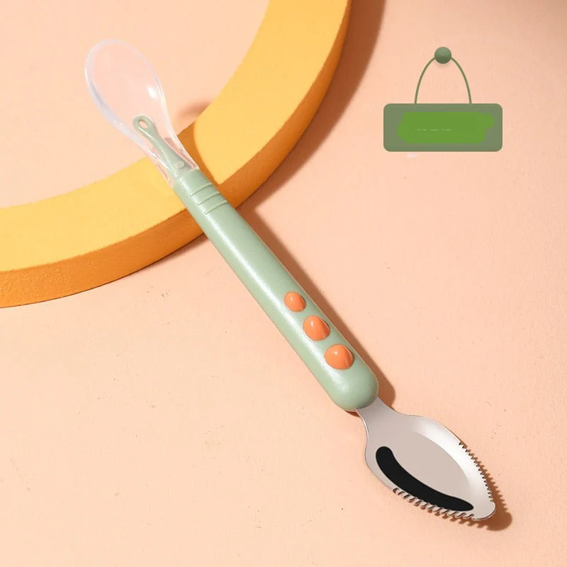 Baby Fruit Double Head Scraping Spoon - Image 3