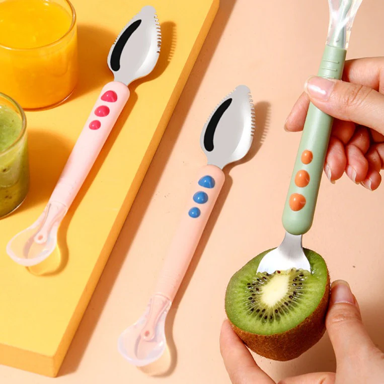 Baby Fruit Double Head Scraping Spoon - Image 5