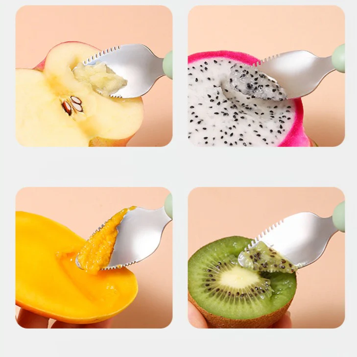 Baby Fruit Double Head Scraping Spoon - Image 9