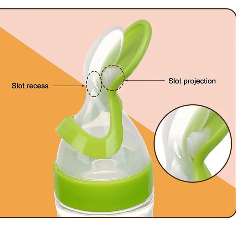 Baby Squeezing Feeding Spoon Bottle - Image 10