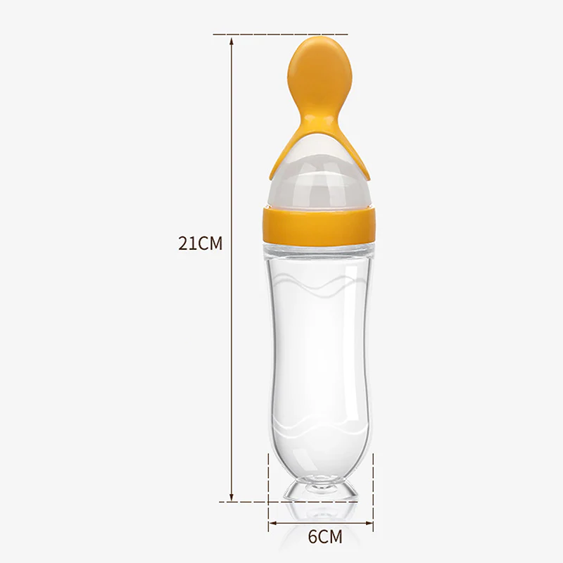 Baby Squeezing Feeding Spoon Bottle - Image 12